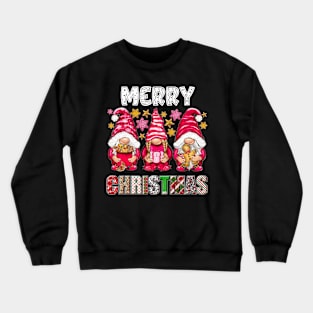 Merry Christmas Gnome Family Funny Xmas Tree Women Men Kids Crewneck Sweatshirt
